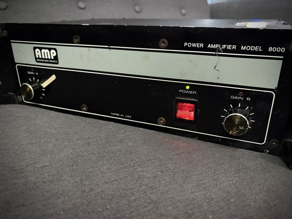 Vintage Amplified Music Products (A.M.P.) Power Amplifier Model 8000 1980s?
