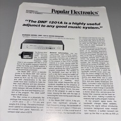Burwen DNF-1201a Noise Reduction Unit Article 1977 Rare Vintage!