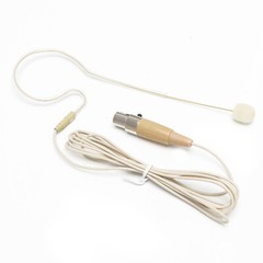 5x Beige Single Earhook Headset mini XLR Microphone for Shure Wireless-TA4F 4pin