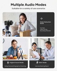 KUKIHO Wireless Lavalier Microphone with Charging Case for Phone Pad