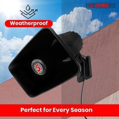 5Core PA Speaker Pair 5×8″ 65W Bull Horn Loud Audio 8Ohm Outdoor Speakers System