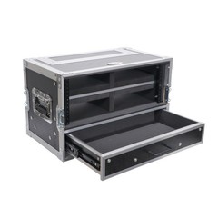 Prox 4 Space ATA Rack Road Case with 2 u Drawer for Wireless Systems