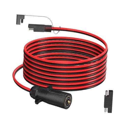 7 Way Trailer Plug to SAE Cable,10AWG 7 Pin Trailer Plug to SAE Connector 10FT