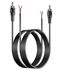 PANPEO RCA to Speaker Wire, 20AWG Bare Cables Plug Adapter Red, Black