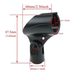 2 PCS Black Universal Adjustable Wired Wireless Handheld Microphone Holder
