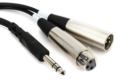 Hosa SRC-203 Insert Cable – 1/4″ TRS Male to XLR Male/Female – 9′