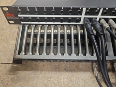 DBX PB 48 and Proco PM 148 Patchbays with connecting wires