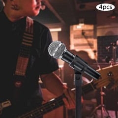 4 Pcs Universal 180° Microphone Clips Clamp Holder For Wired/ Wireless Mic Stand