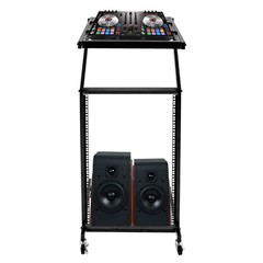 9U12U/16U Rack Mount Mixer Case Stand Studio Equipment Cart Stage Amp DJ Rolling