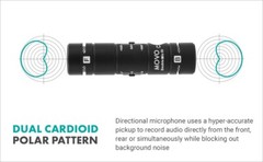 Movo DoubleMic-DI Dual Capsule Microphone – iPhone Two-Sided Cardioid Condenser