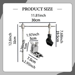 Drum Mic Clip Adjustable Stand for Live Shows Home Practice Studio Sessions