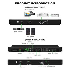 2024 Pro Digital Reverb Multi Effect Dsp Processor Audio Equalizer Vocal Mic