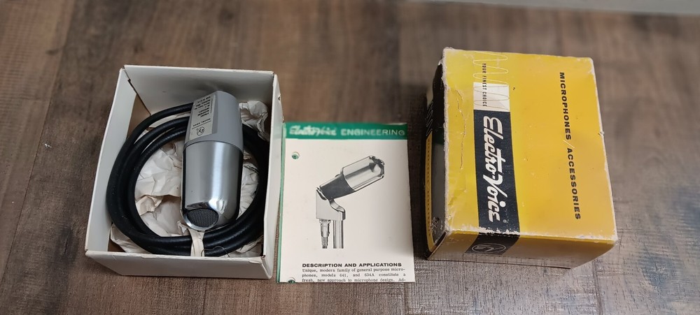 Vintage Electro-Voice 634A Microphone Dynamic Omnidirectional Hi-Z – 56 dB NOS