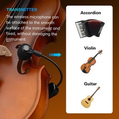 EBJ 2.4G Instrument Microphone Receiver with Detachable Suction Cup for Guita…