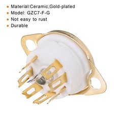 4 Pcs 7-Pin Tube Socket Ceramic Vacuum Tube Protect Tube Pin Socket White