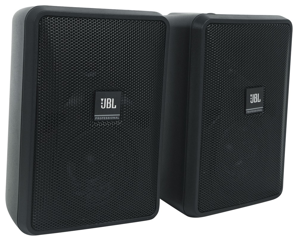 2 JBL Control 23-1 3″ Indoor/Outdoor 70v Commercial Wall Mount Speakers in Black