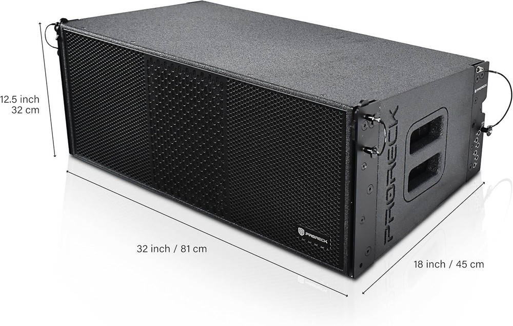 PRORECK PR-210BP Dual 10“ Full Range 5000W P.M.P.O Powered Line Array Speakers
