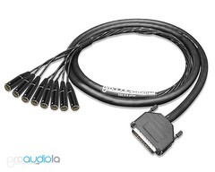 Standard DB25 D-SUB Snake Mogami 2932 | Neutrik Rean Mini XLR-Male | 35 ft.