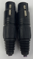 Lot of 2 x OEM NEUTRIK 3 – Pin XLR Female Audio Connection Connector – Black