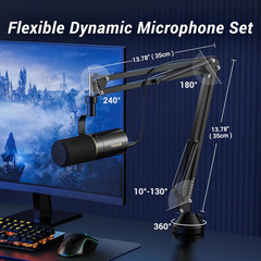 Dynamic Podcast Microphone, XLR/USB Mic for Podcasting, Recording, Streaming, XL