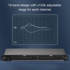 Audio Equalizer EQ215 Dual Channel 15Band Equalizer 1U Rack Mount 2channel St…