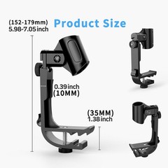 Saxophone Drum Clamp Music Mic Mount 90° Rotation Versatile for Various