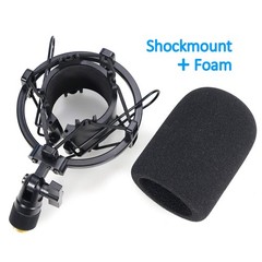 AT2020 Shock Mount with Pop Filter – Foam Windscreen ShockM_AT2020_04