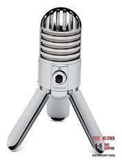 Meteor Mic USB Condenser Podcasting Podcast Recording Desktop Microphone Chrome