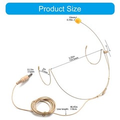 Headset Microphone Headworn with 3.5mm Screw Locking Plug Easy to Use