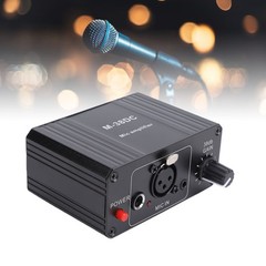 Microphone Preamp High Gain Adjustable For Professional Recording Black For