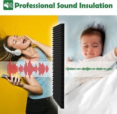 DIY Self-Adhesive Acoustic Foam Panels – Ultimate Sound Absorption in 12 Pack