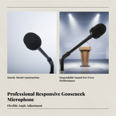 Dynamic Mic Adjustable Dynamic DJ Mic for Home Recording