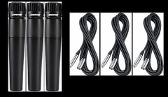 (3) New Shure SM57 Mics and Cables Authorised Dealer Best Deal on eBay!