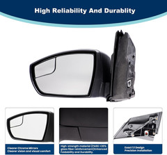 Left Driver Side Mirror Assembly Replacement Fit for 2013 2014 2015 2016 Ford Es