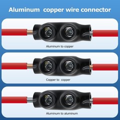 MAKERELE 1-Pack Insulated Inline Splice Connector 2 Gauge Wire 2-14AWG-1PORT
