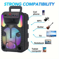 PRORECK 12″ Powered DJ Speaker 600W Outdoor BBQ Event Tailgate Bluetooth Audio