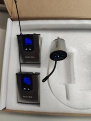 Hotec Wireless System with Dual Headset Microphones/Lavalier Lapel Mics