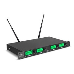 Wireless Microphone System Pro UHF 4 Channel 4 Lavalier Bodypacks 4 Lapel Mic…