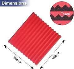 12-96 Pack Acoustic Foam Panels 1″x12″x12″ Sound Proof Foam Panles Soundproofing
