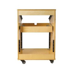 Sound Town DIY Solid Baltic Birch Plywood Studio Rack with 11U Slant Mixer To…