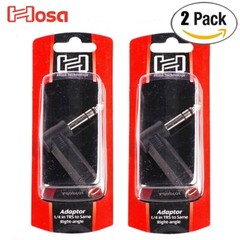 2-PACK Hosa GPP-273 1/4″ TRS Female to 1/4″ TRS Male Right Angle Adapter