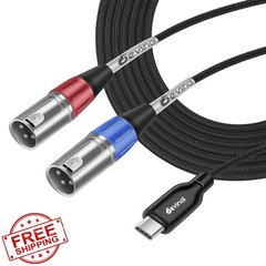 Devinal USB C to Dual XLR Audio Cable 10 FT