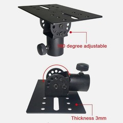 Practical Adapter Top Cap Rotatable Bracket Metal Mounting Black DJ/PA