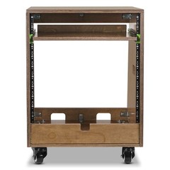 Sound Town DIY Slanted 10U Studio Rack (2U+8U ), Weathered Brown (SDRK-ST10TB)