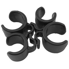 20/25mm Plastic Tripod Microphone Stand Cable Clip 10pcs – Black