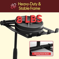 Pyle Portable Folding Laptop Stand – Standing Table with One Size, Black