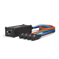 LyxPro XLR Audio 4 Channel 3 Pin Multi Network Breakout, Female Cable Adapter