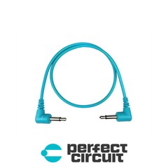 Tendrils Right Angle Cable 6-Pack 20CM (Cyan) EURORACK NEW PERFECT CIRCUIT