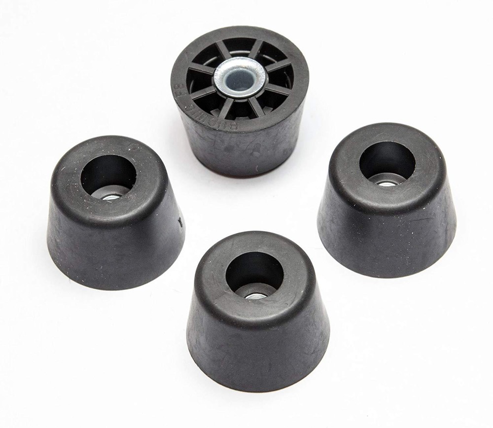 4 MEDIUM EXTRA TALL ROUND RUBBER FEET .625H x .632W AMPS RADIO – FREE S&H