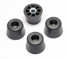 4 MEDIUM EXTRA TALL ROUND RUBBER FEET .625H x .632W AMPS RADIO – FREE S&H